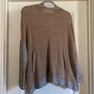 Zara hooded sweater, brown & grey, size S